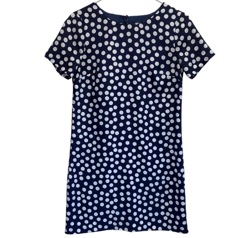 J. Crew Blue Dress With White Polka Dots. Size 00